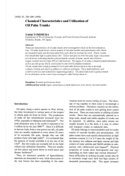 Chemical Characteristics and Utilization of Oil Palm Trunks