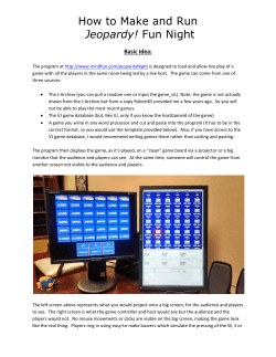 How to Make and Run Jeopardy! Fun Night