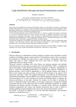 Light distribution through advanced fenestration systems