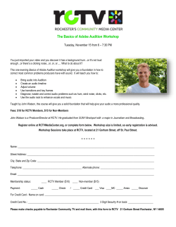The Basics of Adobe Audition Workshop