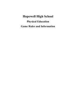 Hopewell High School Physical Education Game Rules and