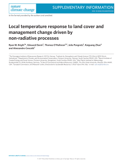 Local temperature response to land cover and management change