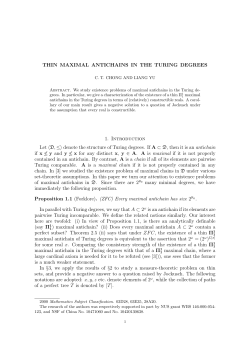 16. C. T. Chong and Liang Yu, Thin Pi^1_1 maximal antichains in