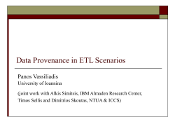 Formal Specification and Optimization of ETL Workflows