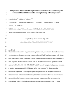 Temperature Dependent Absorption Cross-Sections of O2