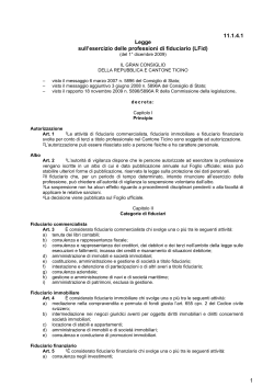 Legge sull`esercizio delle professioni di fiduciario