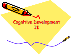 Cognitive Development II - University of Puget Sound