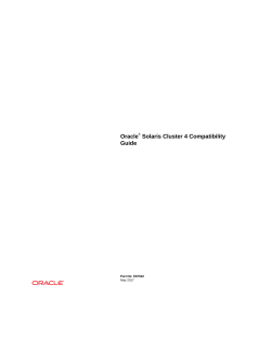 Oracle&reg; Solaris Cluster 4 Compatibility Guide