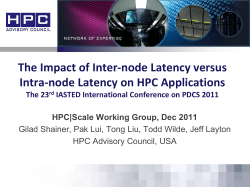 The Impact of Inter-node Latency versus Intra