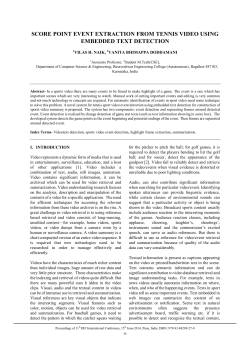score point event extraction from tennis video using