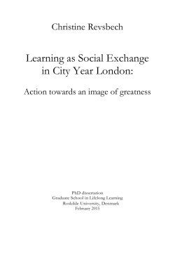 Learning as Social Exchange in City Year London