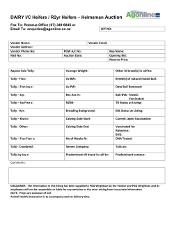 Online Auction Dairy IC Hfrs R2yr Electronic Listing Form
