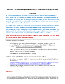 KE-notes for May 2013 Edit of Cases For HealthMeet Project