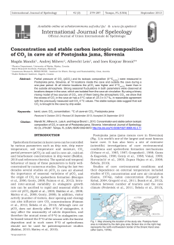 Concentration and stable carbon isotopic composition of CO2 in