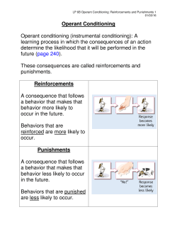 Operant Conditioning Operant conditioning (instrumental