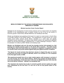 Minister launches Cruise Tourism Report