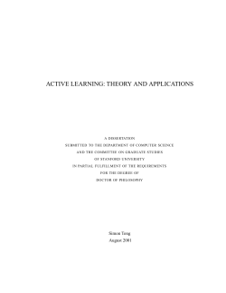 active learning: theory and applications