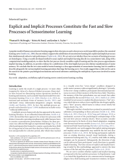 Explicit and Implicit Processes Constitute the Fast and Slow