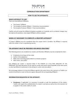 How to Use the Affidavits