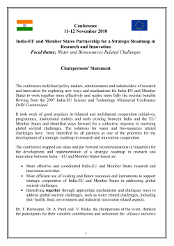 Joint Conference Chairpersons Statement