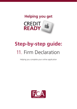 Step-by-step guide: 11. Firm Declaration