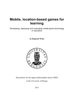 Mobile, location-based games for learning