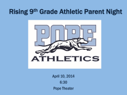 Rising 9th Grade Athletic Parent Night