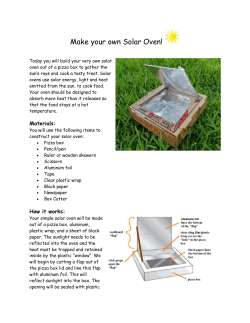 Make your own Solar Oven