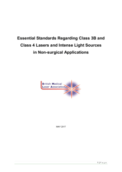 Essential Standards Regarding Class 3B and Class 4 Lasers and