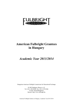 Dr. Daniel D. Ding - Fulbright Hungary