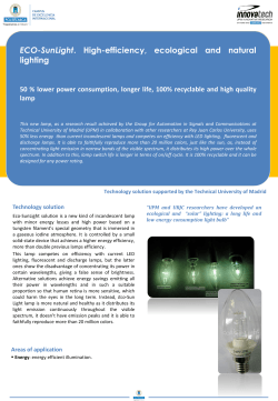 ECO-SunLight. High-efficiency, ecological and natural lighting