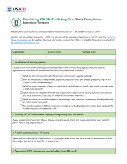 Combating Wildlife Trafficking Case Study Compilation