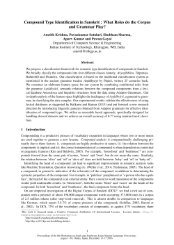 Compound Type Identification in Sanskrit