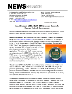 New, Affordable USB3.0 SWIR OEM Linescan Camera for Machine