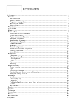 Thermodynamics of refrigeration