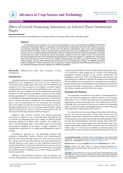 Effect of Growth Promoting Substances on Selected Three