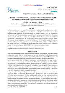 Extraction, Characterization and Application studies of red pigment