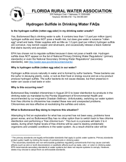 Hydrogen Sulfide Drinking Water FAQs