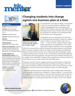 Changing students into change agents one business plan at a time