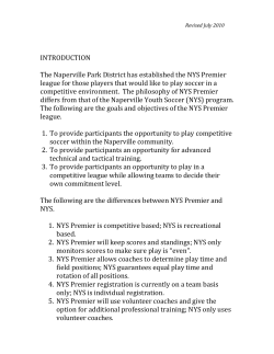 INTRODUCTION The Naperville Park District has established the