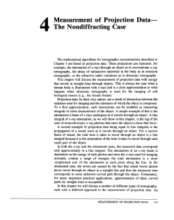 4 Measurement of Projection Data