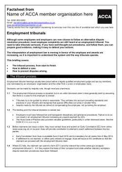 Employment tribunals