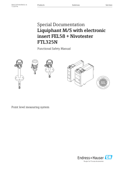 Liquiphant M/S with electronic insert FEL58 + Nivotester FTL325N
