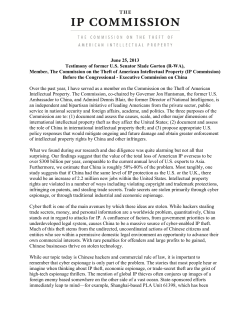 Executive Commission on China - Commission on the Theft of