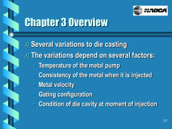 Introduction To Die Casting