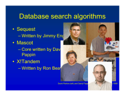 Database search algorithms