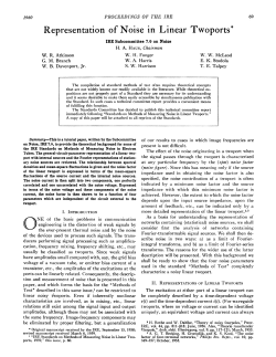 Representation of Noisein Linear Twoports