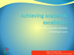 Sec 4E5N Parents Talk 2017