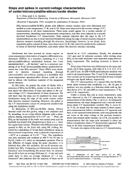 Steps and spikes in current-voltage characteristics of oxide