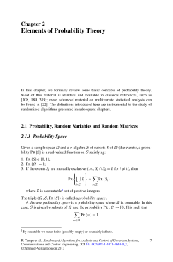 Elements of Probability Theory